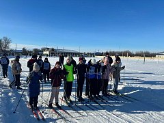 Школьники состязались в лыжных гонках