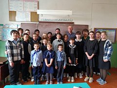 В Полтавской школе прошла встреча с земляком – военнослужащим российской армии