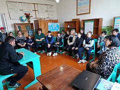 В Полтавской школе прошла встреча с земляком – военнослужащим российской армии