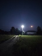 На улицах Ольшанки установили уличные фонари