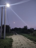 На улицах Ольшанки установили уличные фонари
