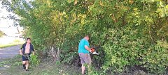 Сельчане навели порядок на улице Черемушки