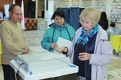 На избирательном участке №1548 идет активное голосование