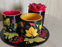 В ДШИ с. Святославки прошел мастер-класс «Золотая хохлома»