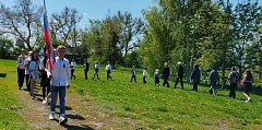 Коллективы Полоцкого СДК и школы присоединились к акции «Линейка памяти» 