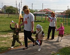 В детском саду «Ромашка» прошел Парад Победы 