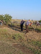 В Садовом провели субботник на сельском кладбище