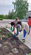 В Краснознаменском разбиты клумбы Победы