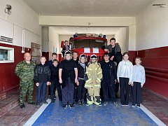 Экскурсия в пожарную часть прошла увлекательно