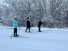 Красавские школьники открыли лыжный сезон