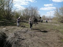 Жители Николаевки провели субботник в центре села