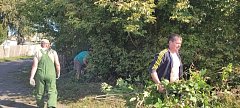 Сельчане навели порядок на улице Черемушки