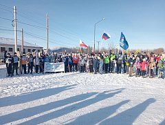 Школьники состязались в лыжных гонках