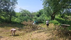 В Красавке на берегу Елани прошел субботник