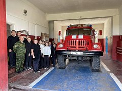 Экскурсия в пожарную часть прошла увлекательно