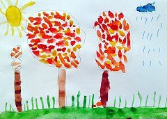 Ребята рисуют осень: выставка детского творчества в с. Низовке
