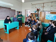 В Полтавской школе прошла встреча с земляком – военнослужащим российской армии