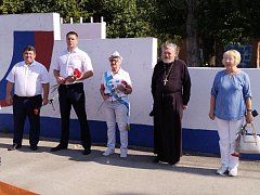 В Самойловке прошли соревнования по футболу в честь Дня физкультурника и в поддержку российской армии